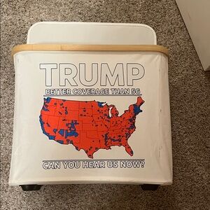 White and Red Trump Storage Bin